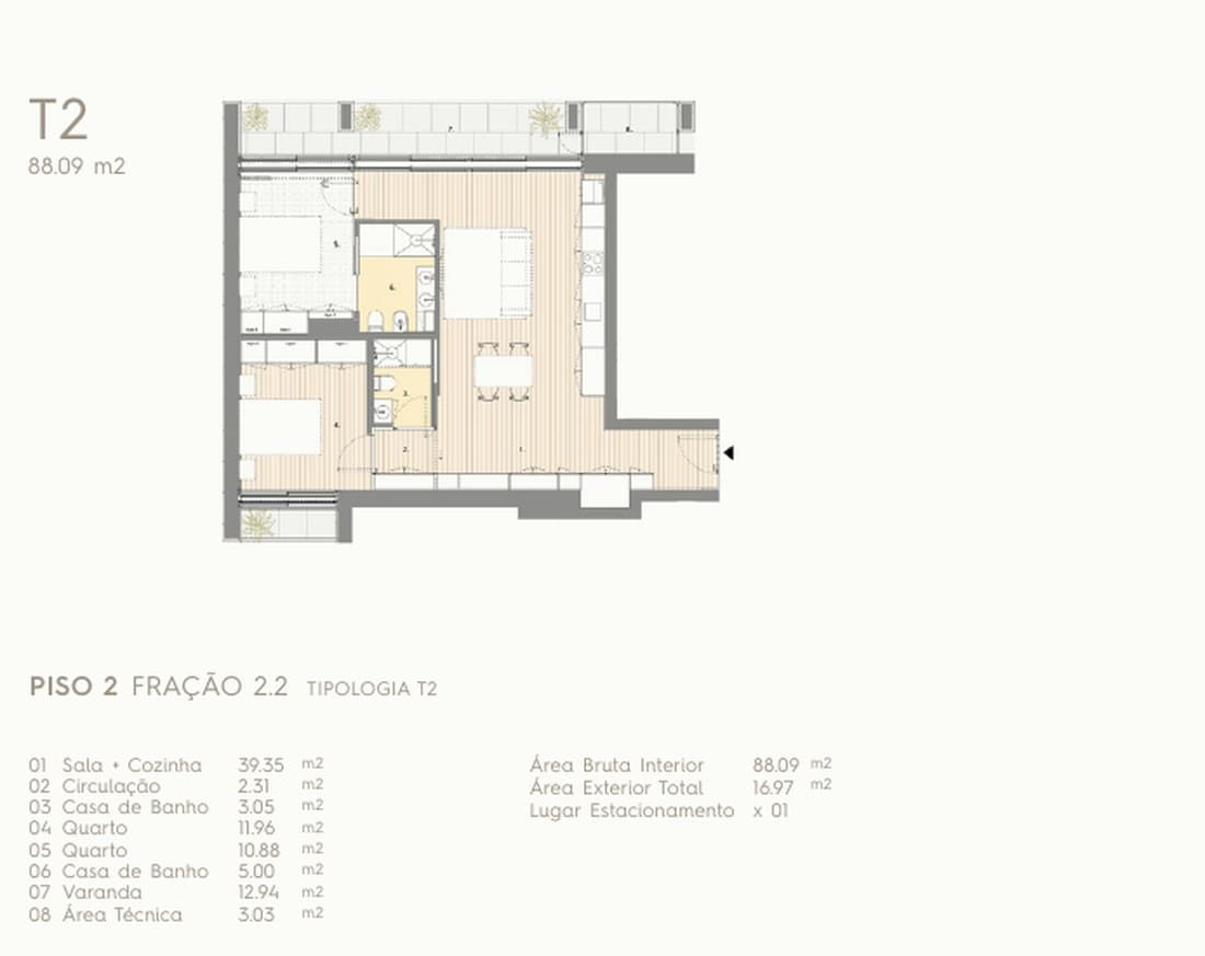 Planta T2 B